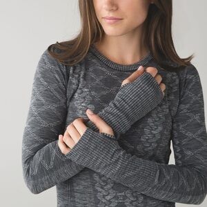 Lululemon Rest Less Long Sleeve Pullover in Heathered Black (Second Release)
